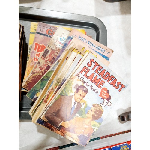 192 - A selection of vintage StarBlazer comics and romance short stories. UK shipping £14.