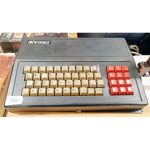 195 - A Sinclair Spectrum ZX, from which the motherboard has been removed and transferred to a DK Tronics ... 