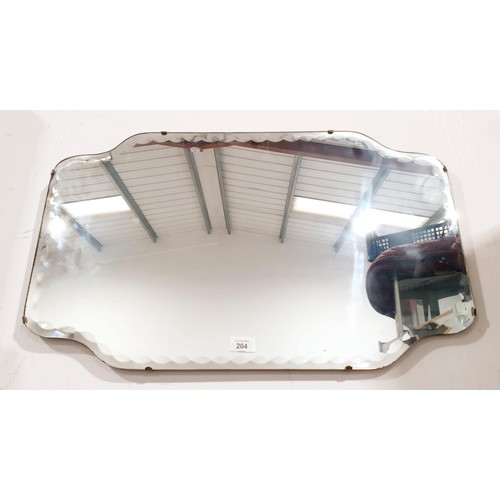 204 - A vintage wall mirror, A/F, width 68.5cm together with one other mirror. No shipping. Arrange collec... 