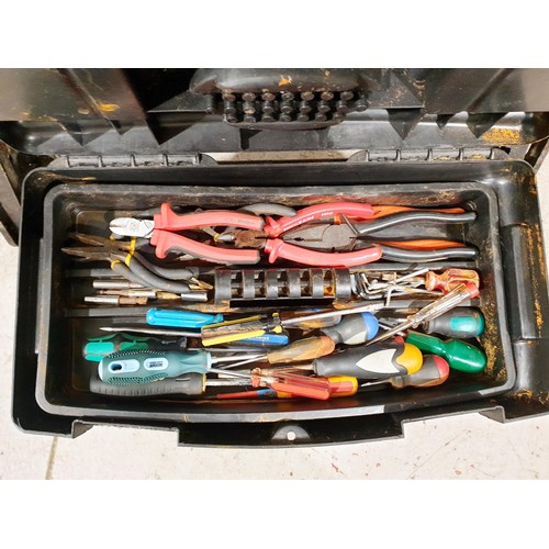 205 - A tool box and contents together with a Black and Decker workmate. No shipping. Arrange collection o... 