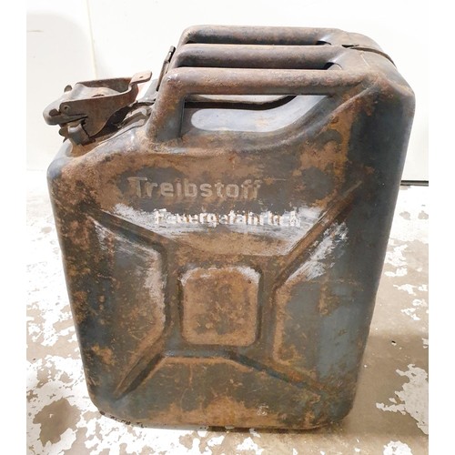 217 - A German 20ltr jerry can. No shipping. Arrange collection or your own packer and shipper, please. El... 