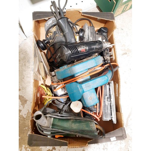 231 - A box of power tools. No shipping. Arrange collection or your own packer and shipper, please. Electr... 