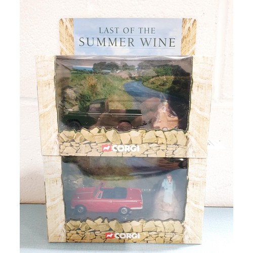 236 - Two boxed Corgi Last of the Summer Wine model vehicles: Triumph Herald convertible and Eddie Pegden ... 