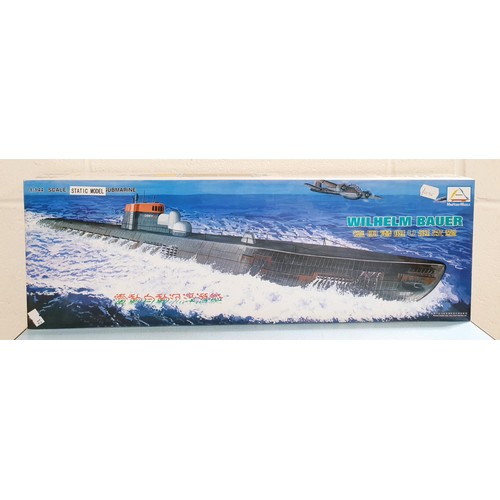 256 - A sealed Mini Hobby Models 1:144 scale Wilhelm Bauer submarine. UK shipping £14.