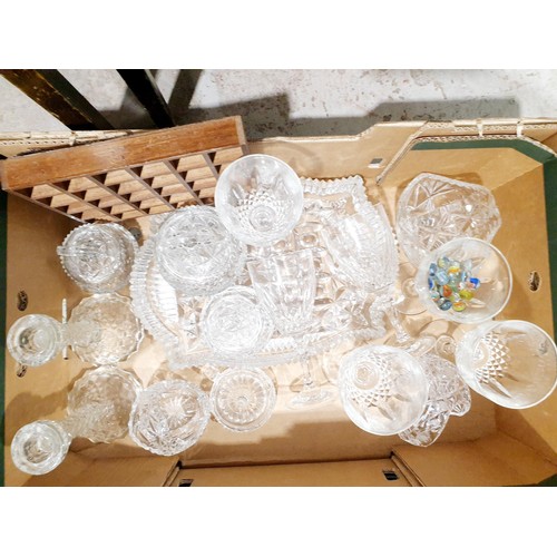 272 - Two boxes of glassware. No shipping. Arrange collection or your own packer and shipper, please. Elec... 