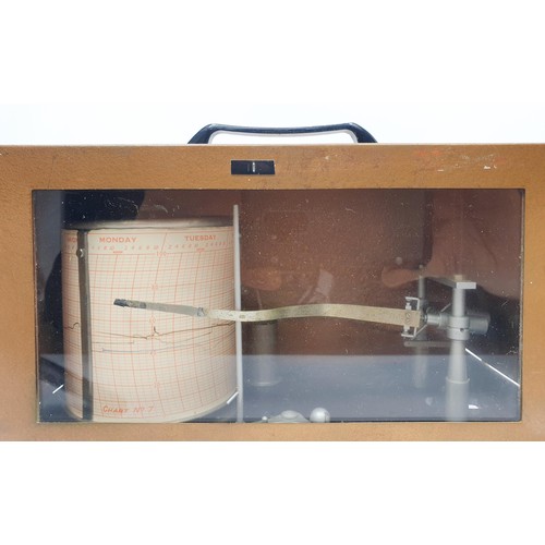 286 - A vintage barograph, width 27cm. No shipping. Arrange collection or your own packer and shipper, ple... 