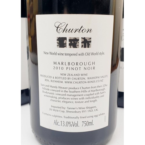 1 - Eight bottles of Churton Marlborough Pinot Noir 2010 (750ml). No shipping. Arrange collection or you... 