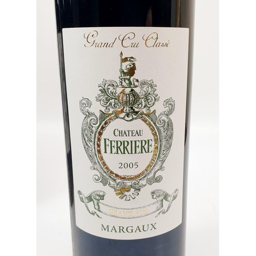 5 - Four bottles of Chateau Ferriere Margaux Grand Cru Classe 2005 (750ml). No shipping. Arrange collect... 