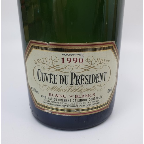 11 - A bottle of Cuvee Du President 1990 Brut. No shipping. Arrange collection or your own packer and shi... 