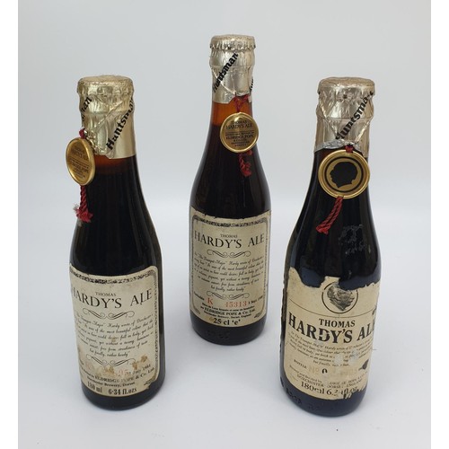 17 - Three Bottles of Thomas Hardy's Ale 1980/81 x2 180ml & x1 25cl. No shipping. Arrange collection or y... 