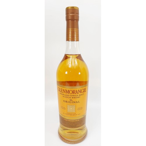 19 - A bottle of Glenmorangie 10 Year Old Highland Single Malt Whisky. No shipping. Arrange collection or... 