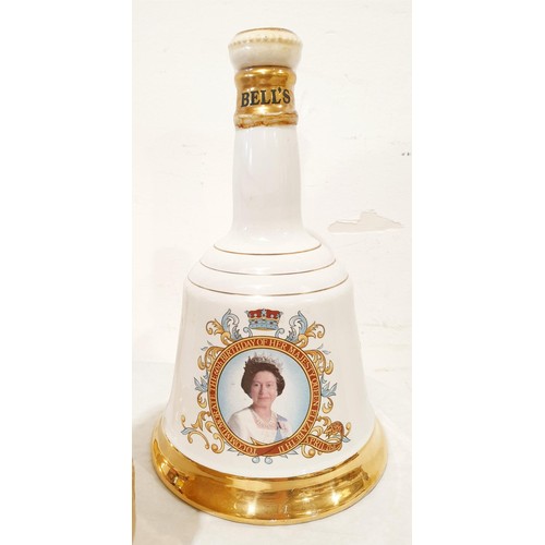 29 - Two 75cl Bell's Scotch Whisky porcelain decanters, two 50cl Bell's Scotch whisky porcelain decanters... 