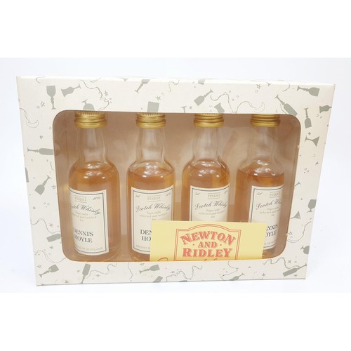 37 - A boxed set of four Newton and Ridley Scotch whisky miniatures and other miniatures. No shipping. Ar... 