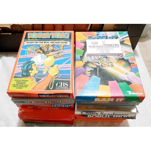 240 - Fourteen boxed Atari 2600 games including a scarce 