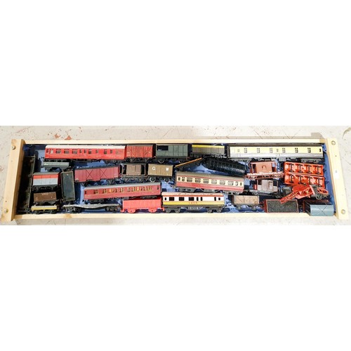 241 - Two boxes of 00 gauge railway and empty Hornby boxes. No Shipping. Arrange collection or your own pa... 