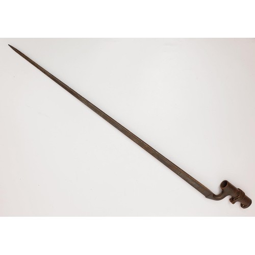 286 - A French bayonet dated 1879, length 64cm together with an antique spike bayonet. No Shipping. Arrang... 