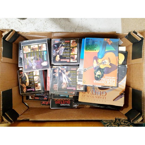 297 - A Herald HL34 acoustic guitar and teaching books and CDs. No Shipping. Arrange collection or your ow... 