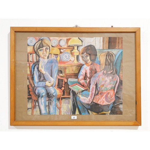 299 - Howard Long: a pastel drawing, 55cmx68cm, signed lower right. No Shipping. Arrange collection or you... 