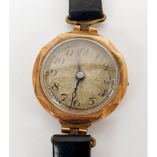 4 - A vintage ladies cocktail watch, A/F, in a hallmarked 9ct gold case. UK shipping £14.