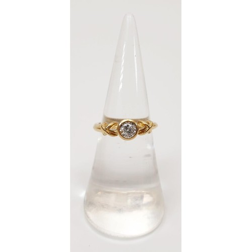 11 - A hallmarked 9ct gold diamond solitaire ring totalling .12ct of diamond, gross weight 2.5g, size K. ... 