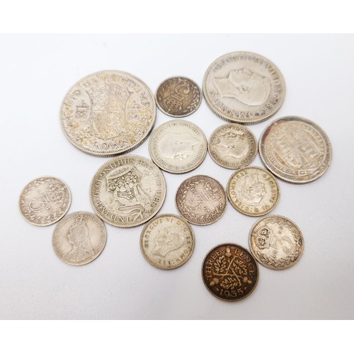 53A - Coinage including British silver content, five collectable £2 coins, seven 10 shilling notes, other ... 