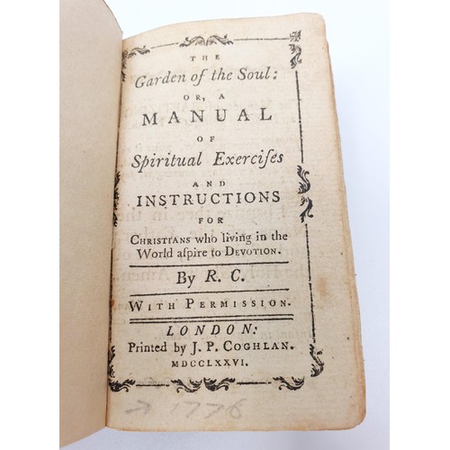55 - An antiquarian book: The Garden of the Soul: Or, A Manual of Spiritual Exercises And Instructions fo... 