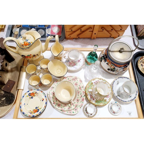 57 - An Art Deco coffee service together with other ceramics. No shipping. Arrange collection or your own... 