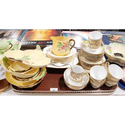 76 - A tray of ceramics including Shelley, Carltonware and Noritake. No shipping. Arrange collection or y... 