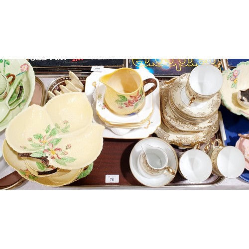 76 - A tray of ceramics including Shelley, Carltonware and Noritake. No shipping. Arrange collection or y... 