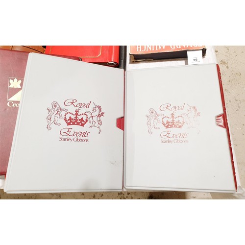 109 - Four Royal stamp albums. UK shipping £14.