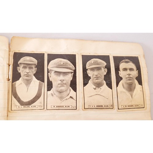 129 - An autograph book, a Duncan Edwards autograph and three scrapbooks of cricketers. UK shipping £14.