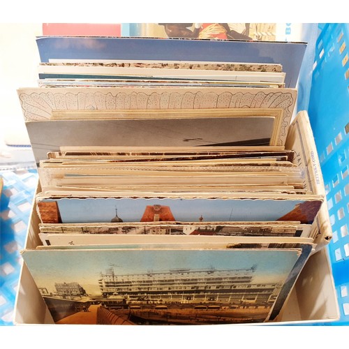 149 - Postcards and ephemera and vintage beer mats. UK shipping £14.