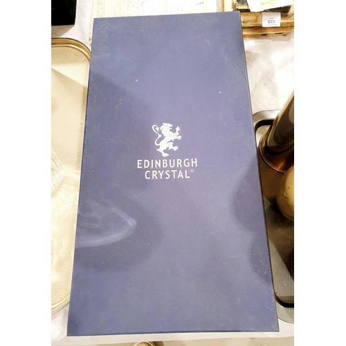 153 - Six boxed Edinburgh crystal champagne flutes. No shipping. Arrange collection or your own packer and... 