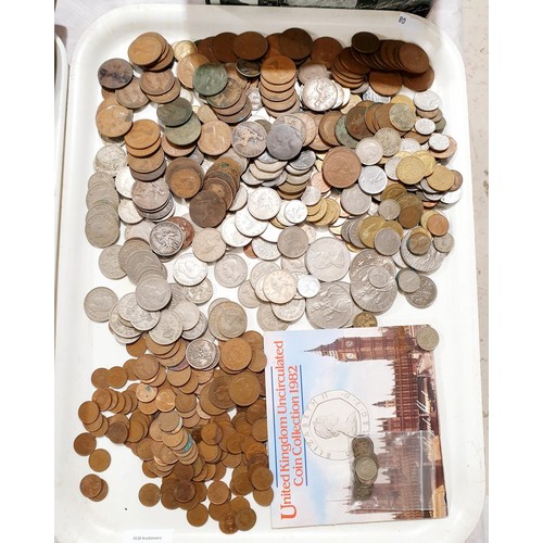 158 - Fifteen Victorian and later silver content 3d coins and British coinage. UK shipping £14.
