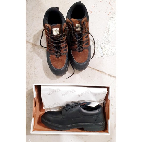 188 - Two pairs of unused Tuskers safety work shoes, size 9. UK shipping £14.