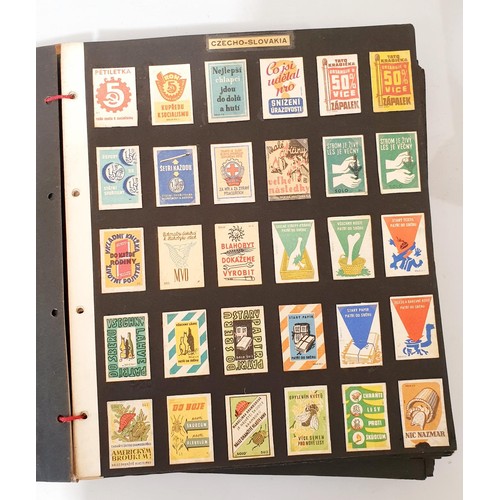 198 - A folder of world matchbox labels. UK shipping £14.