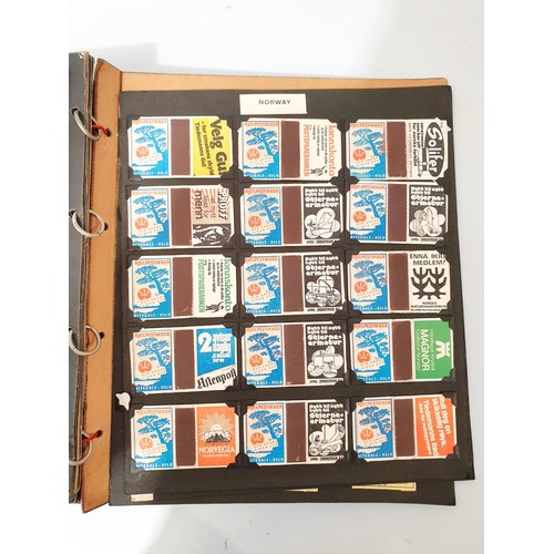 198 - A folder of world matchbox labels. UK shipping £14.