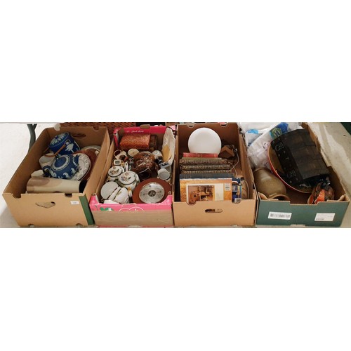 206 - Four boxes of bric-a-brac. No shipping. Arrange collection or your own packer and shipper, please. E... 