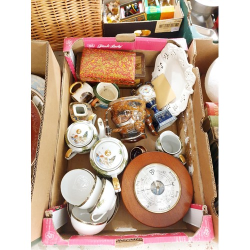 206 - Four boxes of bric-a-brac. No shipping. Arrange collection or your own packer and shipper, please. E... 