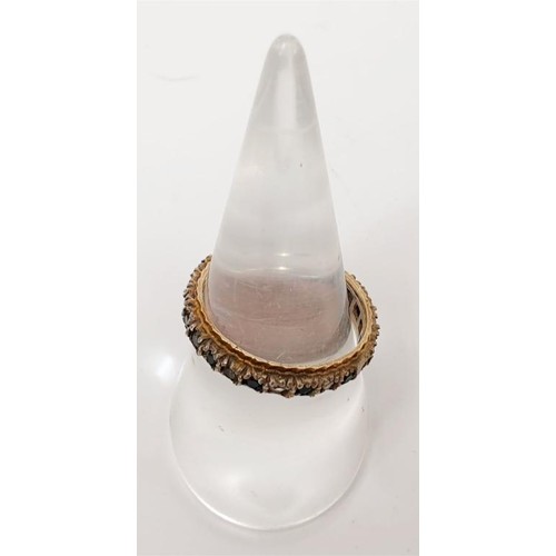 17 - A 9ct white and yellow gold ring set with coloured stones, A/F, gross weight 2.6g, size Q/R. UK ship... 