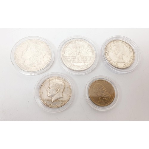 27 - Selection of United States of America and Canadian silver content coins and one other American coin.... 