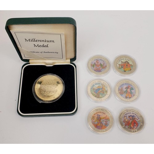 30 - A selection of mainly British commemorative proof coins. UK shipping £14.