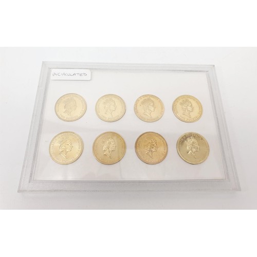 32 - Eight uncirculated early £2 coins. UK shipping £14.