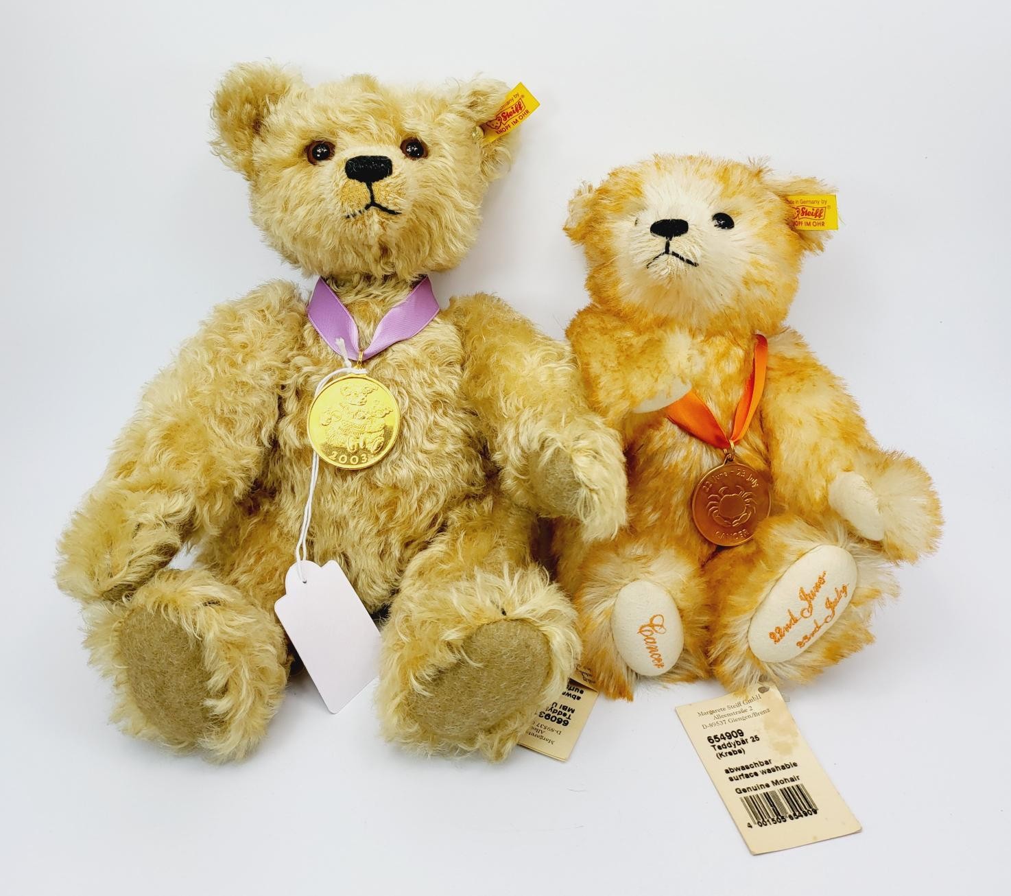 Two Steiff articulated teddy bears, Capricorn and 2003, the