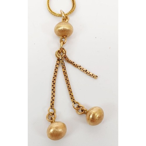 21 - An 18ct gold chain and pendant, pendant A/F, chain length 48cm, weight 6.6g. UK shipping £14.