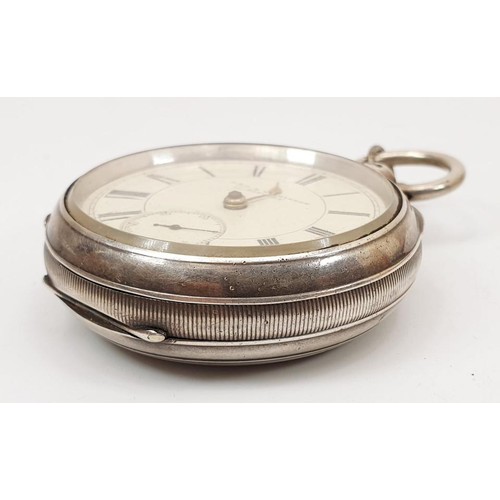 38 - A Victorian hallmarked silver pocket watch dial signed J & J. E. Wilkinson, Bingley, A/F, diameter 5... 