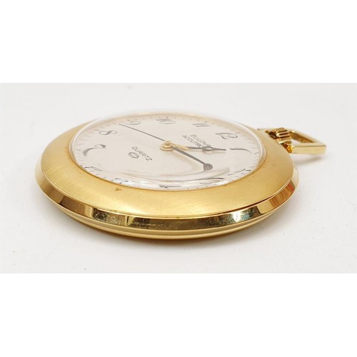 40 - A boxed vintage Bulova quartz pocket watch, diameter 4.5cm. UK shipping £14.