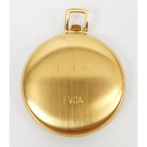 40 - A boxed vintage Bulova quartz pocket watch, diameter 4.5cm. UK shipping £14.