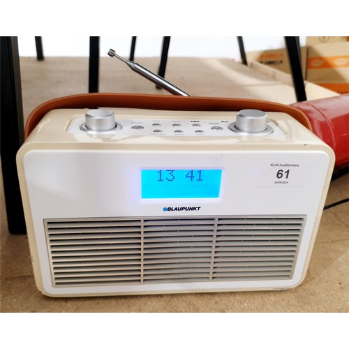 61 - A Blaupunkt DAB radio alarm clock with Blue tooth. UK shipping £14.