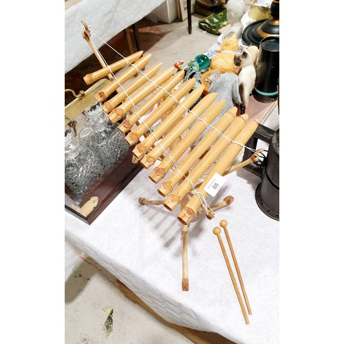 66 - A bamboo musical instrument, height 43cm. No shipping. Arrange collection or your own packer and shi... 